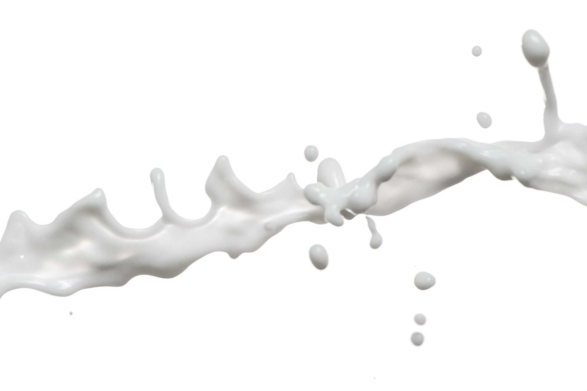 milk splash on white